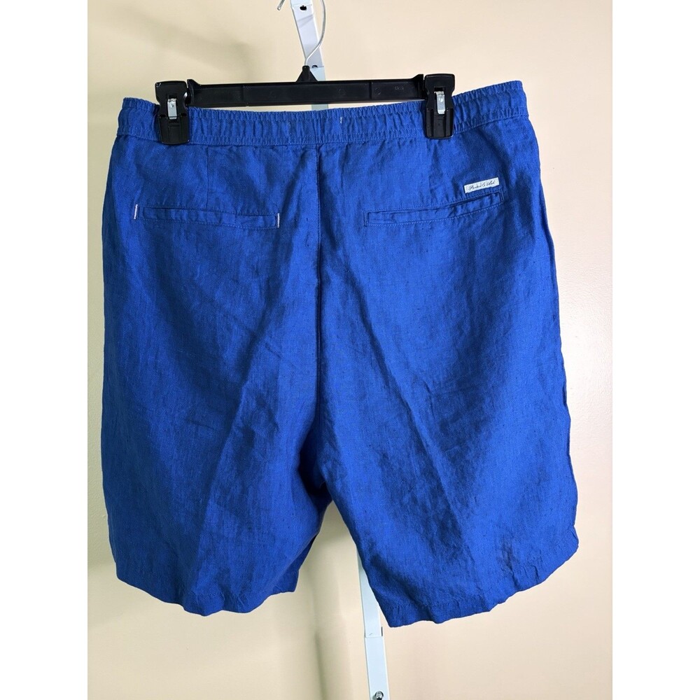 Porter & Ash Royal Blue Linen Blend Drawstring Shorts Mens M/32 Casual Preppy - Picture 10 of 15